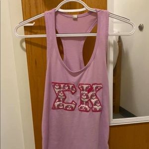 Sigma kappa stitched tank top